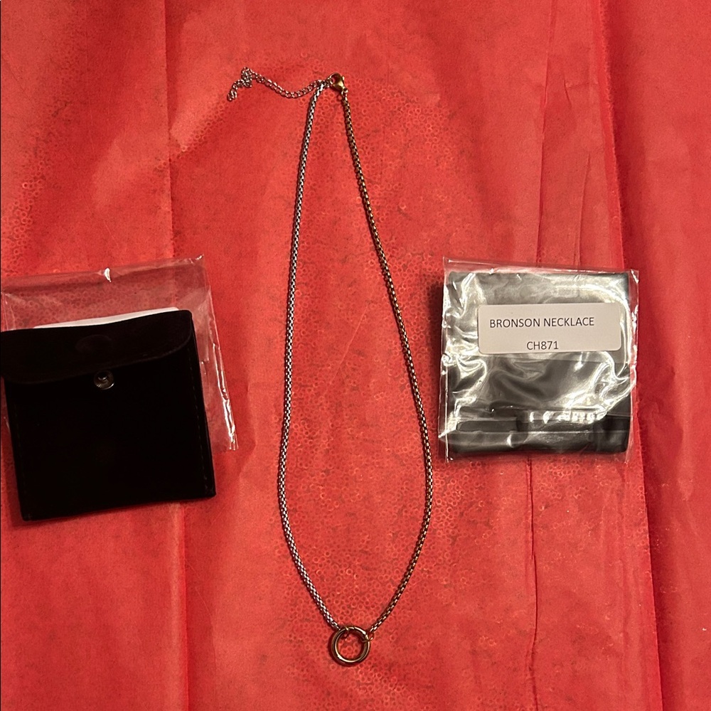Bronson Necklace Silver Ring charm Pendant
